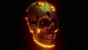 A glowing skull slowly rotates, casting eerie light and shadows for a haunting visual effect.
 - Powered by Shutterstock - Get 15% off with code: PIKWIZARD15