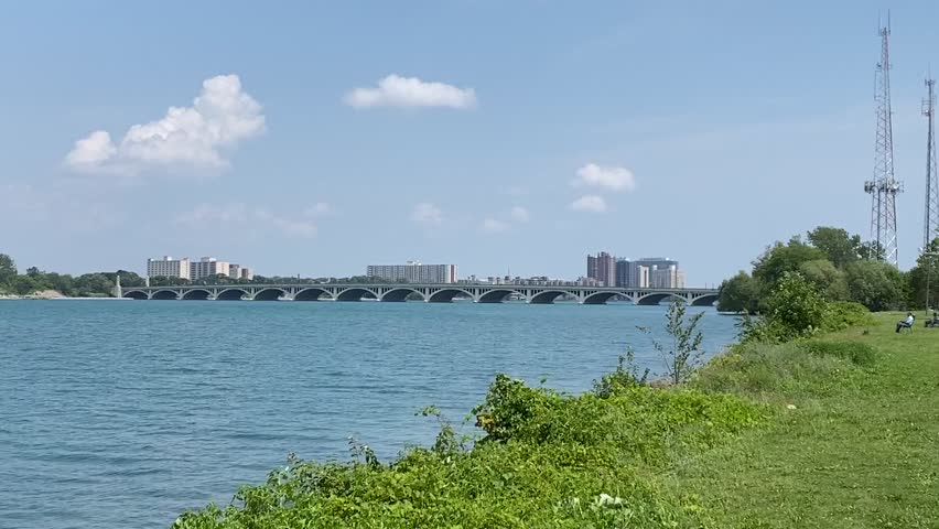View of Bridge Over the Detroit River