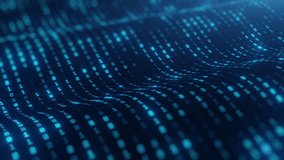 Futuristic 3D binary code background with glowing blue digits flowing in digital waves, perfect for technology, data analysis, and cybersecurity-related design concepts. - Powered by Shutterstock - Get 15% off with code: PIKWIZARD15