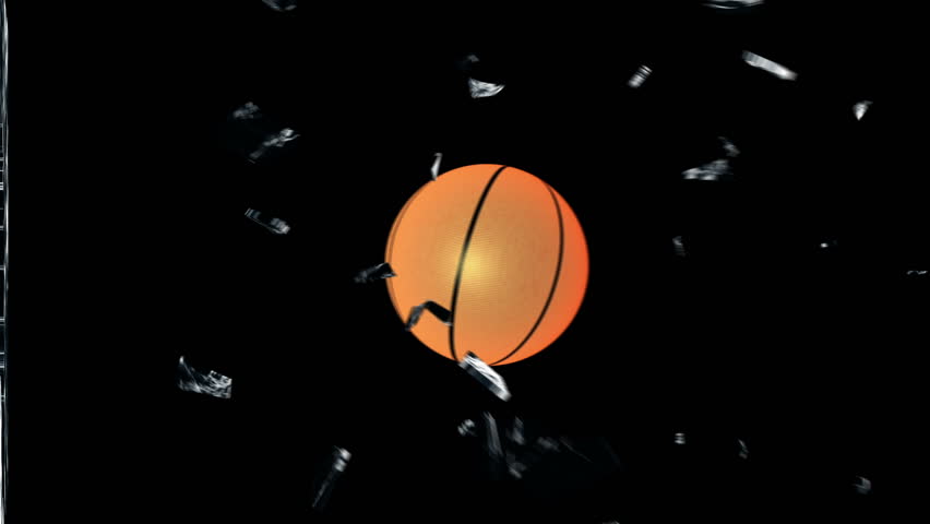 Basketbal breaking glass with Alpha