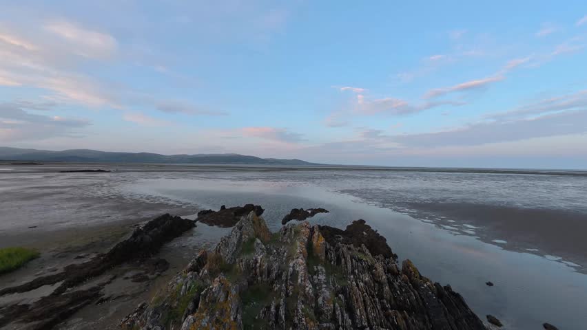 Timelapse of Clouds Passing at Sunset over Dundalk Bay, Blackrock Beach, Louth Ireland