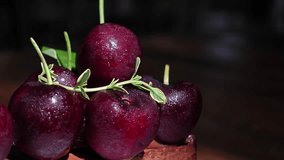 Chocolate ganache tart with fresh cherry. - Powered by Shutterstock - Get 15% off with code: PIKWIZARD15