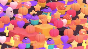 Kawaii Halloween parade animation. (loop) - Powered by Shutterstock - Get 15% off with code: PIKWIZARD15