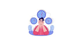 A flat style animated illustration depicting a Time Management Illustration  - Powered by Shutterstock - Get 15% off with code: PIKWIZARD15