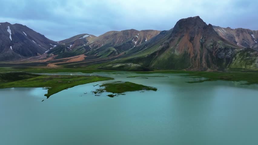 Frostastadhavatn lake Landmannalaugar Fjallabak Nature Reserve in the Highlands of Iceland