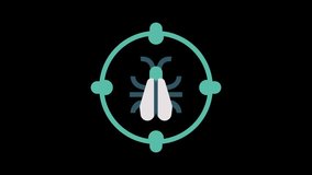 Malware-bug remove tool video animation loop representing virus cleaning, digital defense, and safe computer use. Flat simple vector for security apps or infographics. - Powered by Shutterstock - Get 15% off with code: PIKWIZARD15