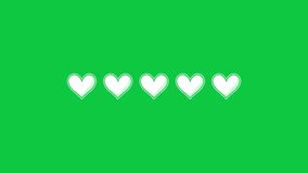 Loading effect formed with white hearts on green screen background motion graphics.  - Powered by Shutterstock - Get 15% off with code: PIKWIZARD15