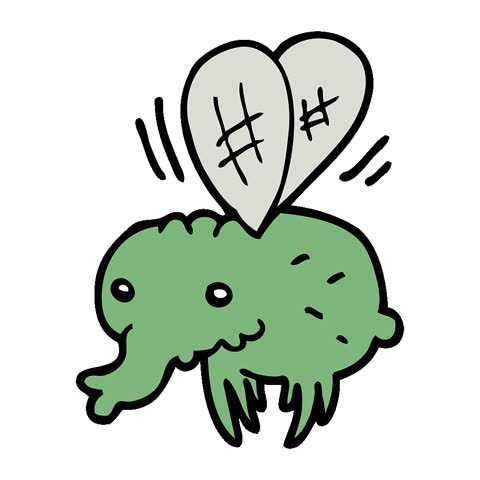 cartoon fly simple looping animation