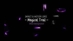Set 3 of Magical Sparkle Impact Burst and Speed Line Effects, glitter swoosh woosh streaks, fantasy slash arcs, shiny glowing bursts, trails, on a black background. - Powered by Shutterstock - Get 15% off with code: PIKWIZARD15
