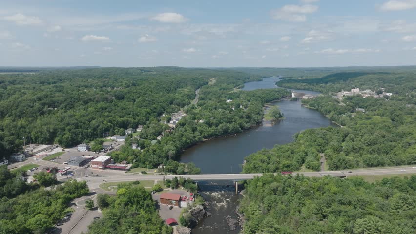 The Highway 8 Bridge Connecting Taylors Falls And St. Croix Falls - Interstate State Park Between Minnesota And Wisconsin.
