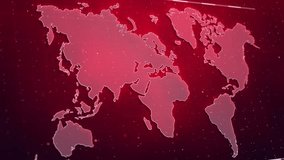 virus red world map crisis pandemic outbreak animation. monkeypox or coronavirus, worldwide quarantine infection spread. COVID 19 corona Global pandemic. Infected area. territories affected. Pin Point - Powered by Shutterstock - Get 15% off with code: PIKWIZARD15