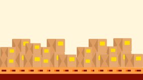 Stacks of boxes inside a warehouse symbolize logistics, supply chain, storage, and the organized management of goods essential for global trade and business - Powered by Shutterstock - Get 15% off with code: PIKWIZARD15