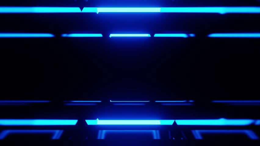 Blue neon lines VJ loop tunnel background