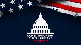 National Constitution and citizenship day with US flag , text animation - Powered by Shutterstock - Get 15% off with code: PIKWIZARD15