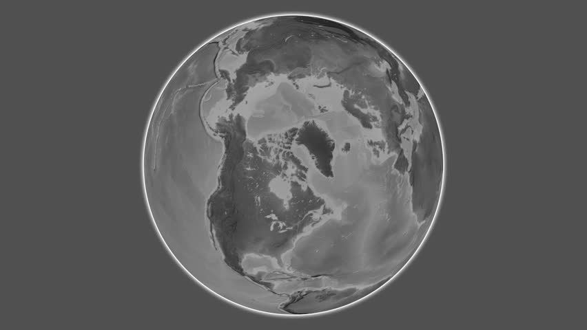 Baffin Island. Presentation of the location on a bilevel elevation map using centered two-step frame extraction in the Hudson Strait - Canada