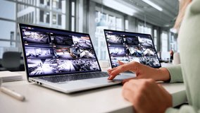 Security System CCTV Camera And Alarm Surveillance On Screen - Powered by Shutterstock - Get 15% off with code: PIKWIZARD15