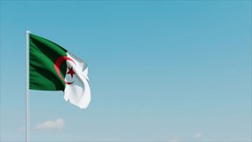 Wavy Algeria Flag and Clear Blue Sky - Powered by Shutterstock - Get 15% off with code: PIKWIZARD15