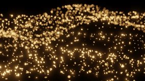 Golden Bokeh Lights on Dark Background looping animation. 3D Illustration - Powered by Shutterstock - Get 15% off with code: PIKWIZARD15