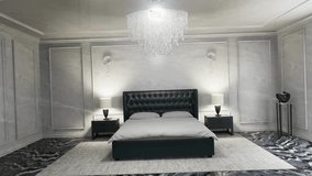 Modern Minimalist Bedroom Interior: Neutral Tones, Elegant Decor, and Cozy Design for Home Styling Concepts - Powered by Shutterstock - Get 15% off with code: PIKWIZARD15