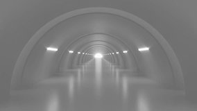 Futuristic Minimalist Tunnel with Arched Design 4k 60 fps looping animation. 3D Illustration - Powered by Shutterstock - Get 15% off with code: PIKWIZARD15
