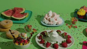 We present a delicious assortment of pastries and desserts in 4K detail. From flaky croissants and fruit tarts to creamy cakes and chocolate delights,. - Powered by Shutterstock - Get 15% off with code: PIKWIZARD15