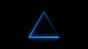 Glowing Blue Neon Triangle Geometric Shape Abstract Background Seamless Loop Futuristic Technology Concept - Powered by Shutterstock - Get 15% off with code: PIKWIZARD15