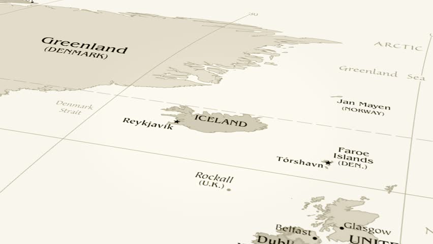 Earthquake Risk Zones in Iceland– 4K Satellite View with Seismic Wave Animation. The camera slowly zooms in on the map, highlighting a red circle indicating the seismic hazard zone. 