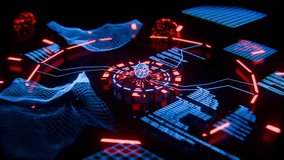Futuristic cybersecurity concept with red glowing virus spreading on circuits. - Powered by Shutterstock - Get 15% off with code: PIKWIZARD15
