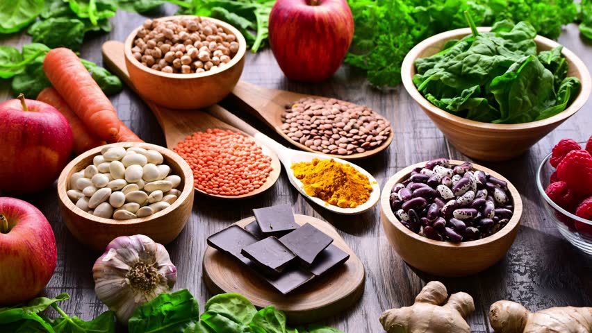 Foods rich in antioxidants. Healthy diet