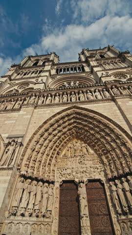 The historic Notre Dame de Paris Cathedral in France.