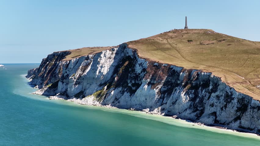 Explore breathtaking aerial views of Cap Blanc Nez along the enchanting French coastline