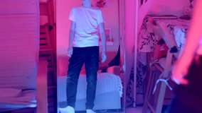 A vibrant room showcasing playful children interacting and reflecting in a mirror, surrounded by colorful decor and soft lighting. - Powered by Shutterstock - Get 15% off with code: PIKWIZARD15