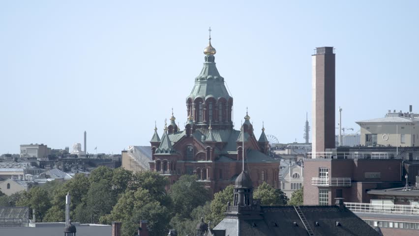 Church in Helsinki on beutiful summer day.