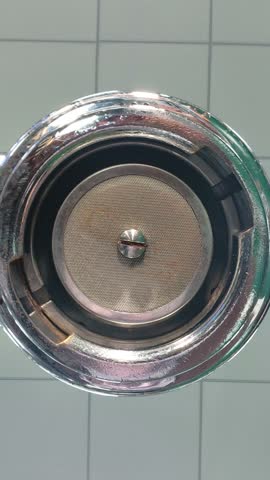 After My Coffee Extraction: Close-Up of Used Filter Basket with Residue