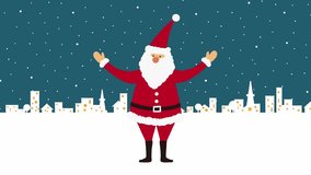 Santa Claus Waving in a Snowy Night Town Animation - Powered by Shutterstock - Get 15% off with code: PIKWIZARD15