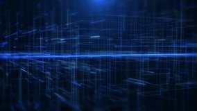 Abstract Blue Virtual Data Grid with Stream Line Pattern and Futuristic Cyber Network Architecture in 3D Perspective 4K motion - Powered by Shutterstock - Get 15% off with code: PIKWIZARD15