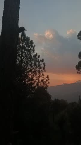 beautiful sunset at hill area of islamabad Pakistan