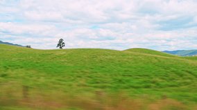 Blue Grass village of Highland county in Virginia countryside with car driving point of side view by farm shed barns houses at Appalachian mountains - Powered by Shutterstock - Get 15% off with code: PIKWIZARD15