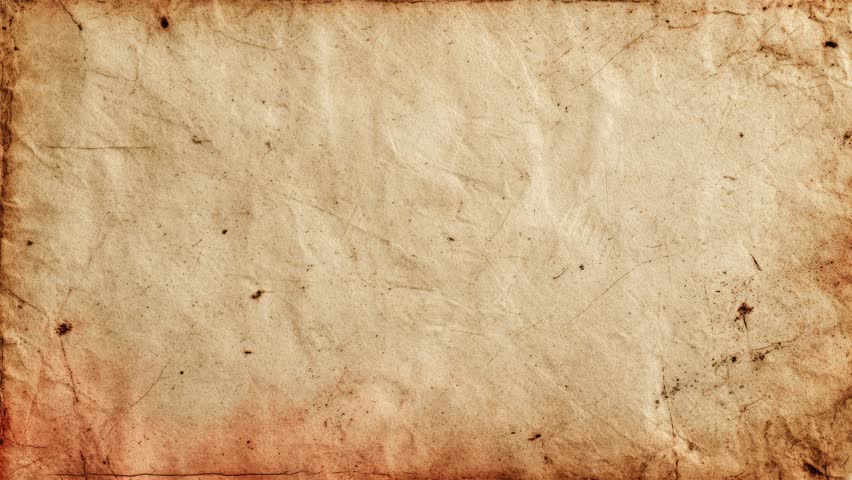 Old beige paper texture with red border tint, natural fiber inclusions, visible wrinkles, recycled kraft material, antique parchment style, eco-friendly organic design, animated texture loop