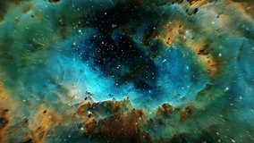 Loop Galaxy space travel glow blue nebula stars space travel cloud in deep space abstract sci fi background. 4K 3D seamless loop Sci-Fi Space flight to glow energy gas dust cloud nebula.  - Powered by Shutterstock - Get 15% off with code: PIKWIZARD15