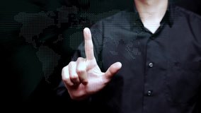  A business professional touches a digital interface with connected user icons over a world map to illustrate recruitment and global collaboration. - Powered by Shutterstock - Get 15% off with code: PIKWIZARD15