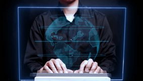  A business professional touches a digital interface with connected user icons over a world map to illustrate recruitment and global collaboration. - Powered by Shutterstock - Get 15% off with code: PIKWIZARD15