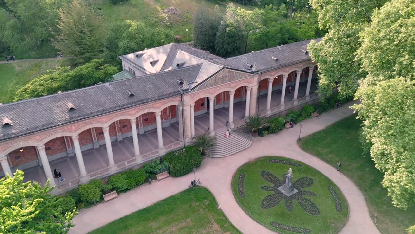 Trinkhalle in Baden-Baden Kurhaus is a Well-Preserved Pump Room with Wall-Painted Frescas in Baden Baden, Germany