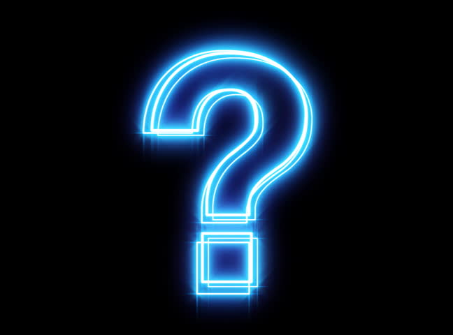 Glowing Blue Question Mark Stock Footage Video (100% Royalty-free