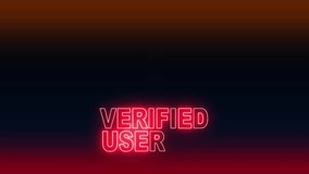 Glowing Neon Verified User Warning Alert Screen loop Blinking glitch error Animation. Shield with person. Authentication security. Privacy, Account verified icon. Signed verified profile symbol. - Powered by Shutterstock - Get 15% off with code: PIKWIZARD15