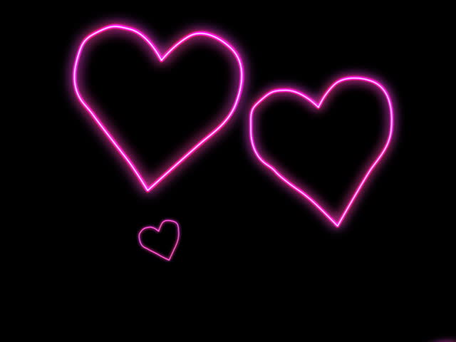 Floating Neon Hearts Stock Footage Video (100% Royalty-free) 3894797 ...