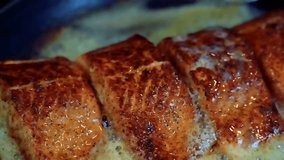 Salmon - Butter Poached Pan Seared Salmon, rich and flaky with creamy texture, plated elegantly for gourmet dining, restaurant menus, and seafood promotions. - Powered by Shutterstock - Get 15% off with code: PIKWIZARD15
