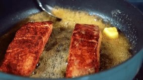 Salmon Pasta – Salmon Spaghetti – Salmon with Noodles, butter-poached and pan-seared, a gourmet seafood and pasta fusion perfect for fine dining, catering, and restaurant menus. - Powered by Shutterstock - Get 15% off with code: PIKWIZARD15