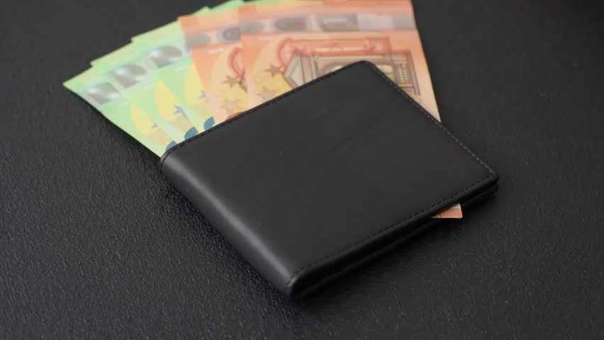 Paper money, euro notes, cash for savings, investments and business transactions. Euro paper cash as a financial background for your design