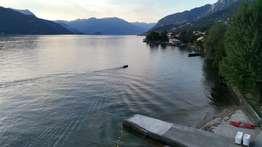 Fishing boat on Como Lake